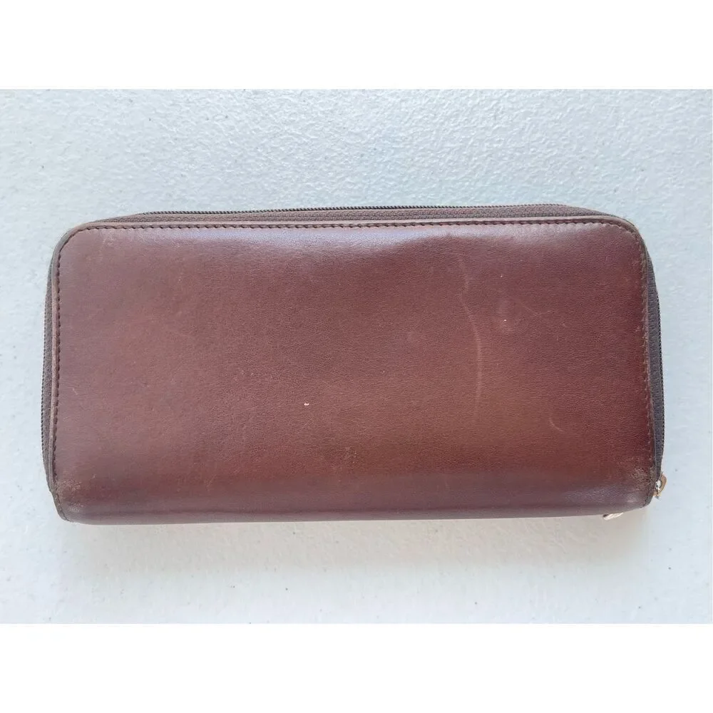 Tumi Brown Leather Wallet - Picture 1 of 10